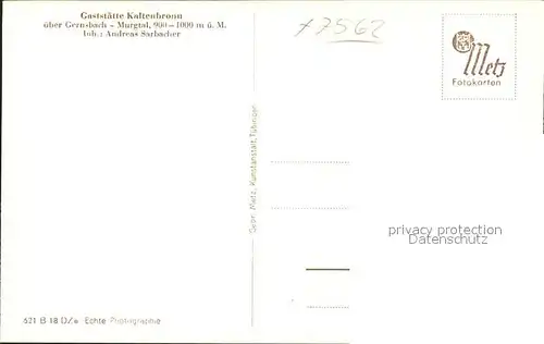 Kaltenbronn Gernsbach Gaststaette  Kat. Gernsbach