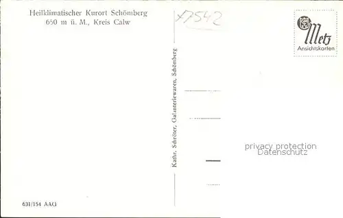 Schoemberg Schwarzwald  Kat. Schoemberg