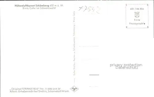 Schoemberg Schwarzwald Fliegeraufnahme Kat. Schoemberg
