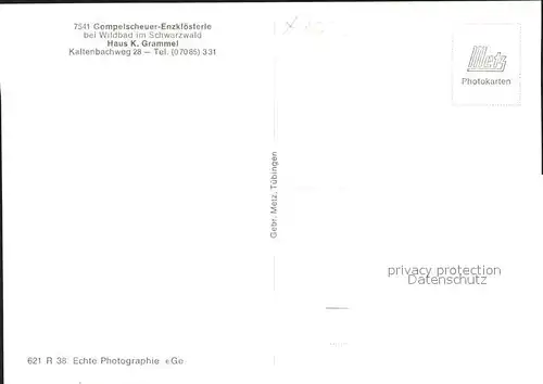 Gompelscheuer Haus K. Grammel  Kat. Enzkloesterle