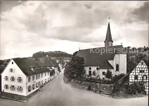 Michelbach Gaggenau Gasthaus Pension zum Engel Kirche Kat. Gaggenau