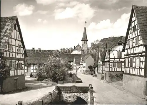 Michelbach Gaggenau Hauptstrasse kl. Bruecke Kat. Gaggenau