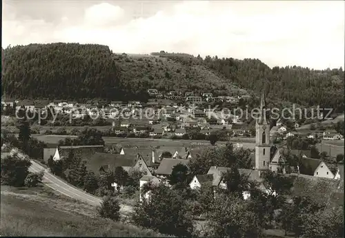 Altoberndorf Kirche Ortsansicht Kat. Oberndorf am Neckar