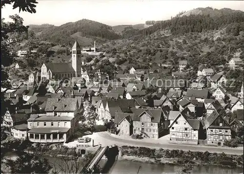 Obertsrot Gastof Blume Kirche Bruecke Kat. Gernsbach