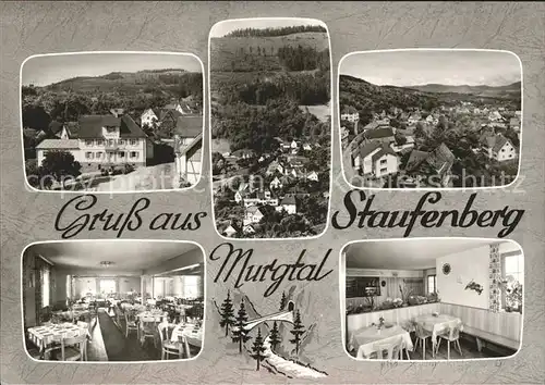 Staufenberg Gernsbach Gasthaus Sternen Speisesaal Teilansichten  Kat. Gernsbach