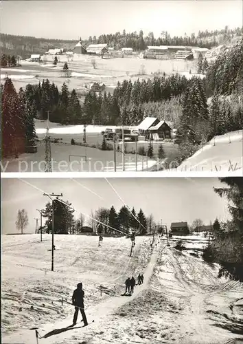 Hundsbach Forbach Skilift Skifahrer  Kat. Forbach