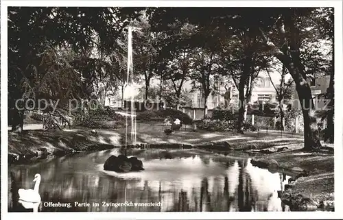 Offenburg Partie im Zwinger Schwanenteich Kat. Offenburg