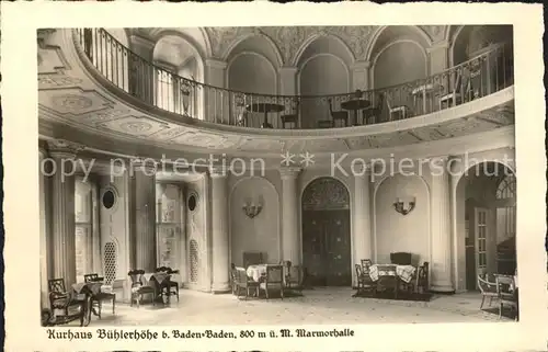 Buehlertal Kurhaus Schloss Buehlerhoehe Marmorhalle Kat. Buehlertal