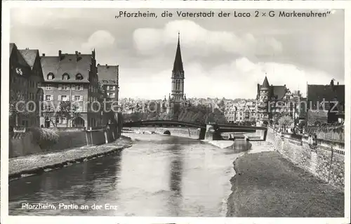 Pforzheim Partie an der Enz Nagold Kat. Pforzheim