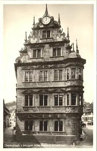 Gernsbach Altes Rathaus  Kat. Gernsbach