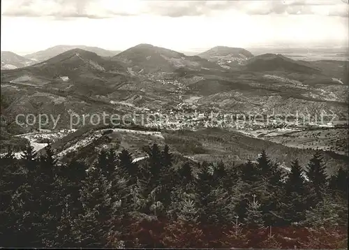 Loffenau Bad Herrenalb Blick von der Teufelsmuehle ins Murg  Rheintal Kat. Bad Herrenalb