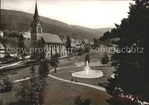 Hoefen Enz Kirche Brunnen Kat. Hoefen an der Enz