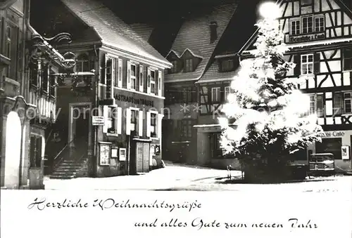 Gernsbach Weihnachten Tannenbaum Gasthaus zur Traube Kat. Gernsbach