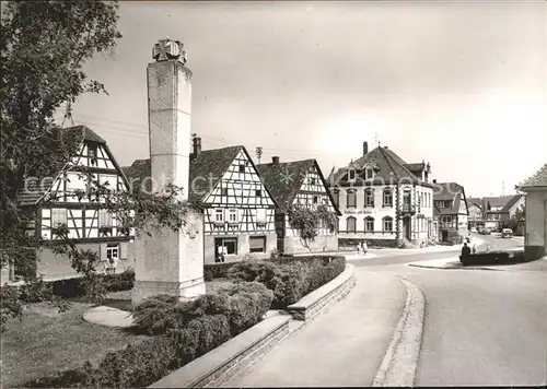 Langensteinbach Karlsbad Strassenansicht  Kat. Karlsbad