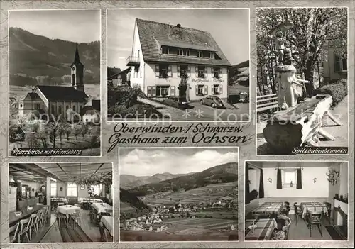 Oberwinden Elztal Gasthaus zum Ochsen Pfarrkirche Hoernleberg Spitzbubenbrunnen Kat. Winden im Elztal