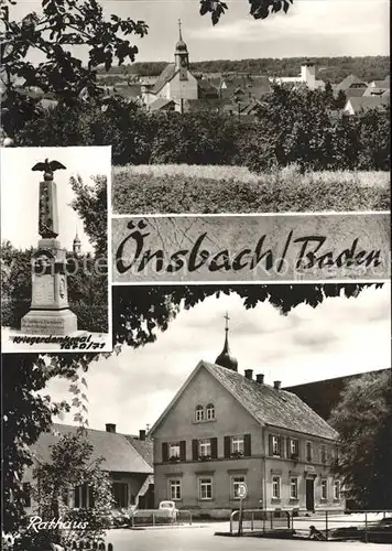 oensbach Kriegerdenkmal Rathaus Kat. Achern