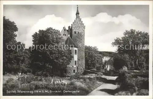 Donautal Schloss Werenwag Gartenpartie Kat. Ulm