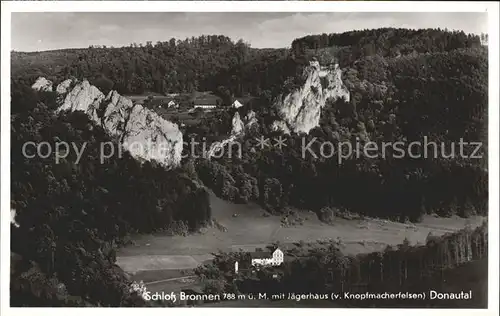 Beuron Donautal Schloss Bronnen Jaegerhaus v. Knopfmacherfelsen / Beuron /Sigmaringen LKR