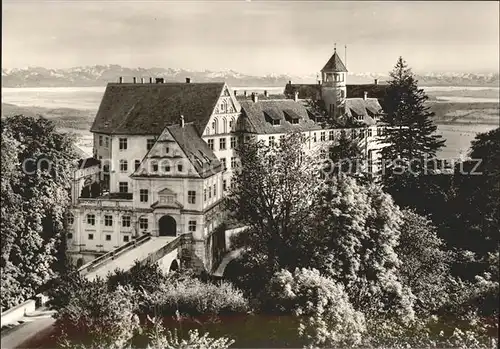 Heiligenberg Baden Schloss Blick Schweizer Alpen Kat. Heiligenberg