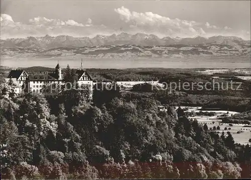 Heiligenberg Baden Schloss Blick Bodensee Alpen Kat. Heiligenberg