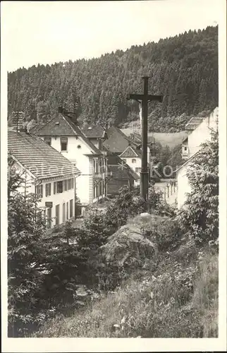Todtmoos Felsenkreuz Blick vom neuen Schwarzwaldhaus  Kat. Todtmoos