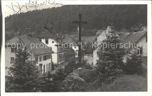 Todtmoos Felsenkreuz Blick vom neuen Schwarzwaldhaus  Kat. Todtmoos