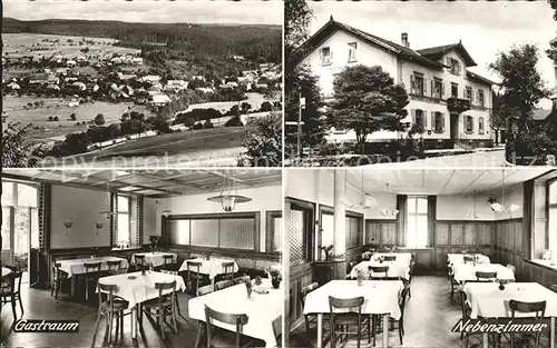 uehlingen Birkendorf Gasthaus Pension Posthorn Gastraum Nebenzimmer Ortsansicht Kat. uehlingen Birkendorf