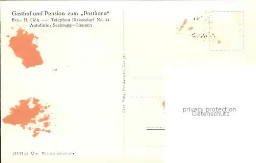 uehlingen Birkendorf Ortsansicht Gasthof Pension Posthorn Kat. uehlingen Birkendorf