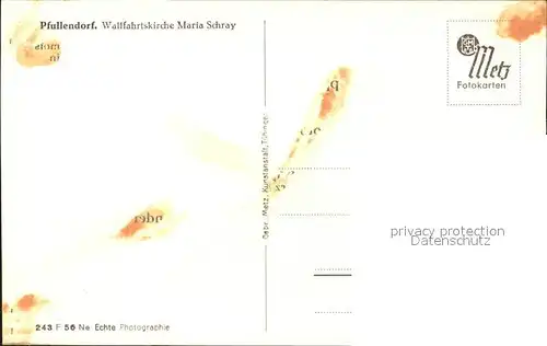 Pfullendorf Wallfahrtskirche Maria Schray Kat. Pfullendorf