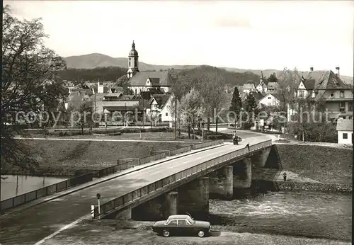 Riegel Kaiserstuhl Bruecke Auto Kirche Kat. Riegel am Kaiserstuhl