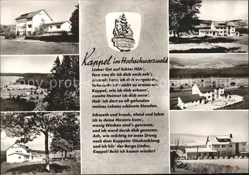 Kappel Lenzkirch Kinderheim Sonnhalde Gedicht Kat. Lenzkirch