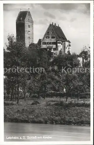 Leipheim Schloss und Kirche Kat. Leipheim