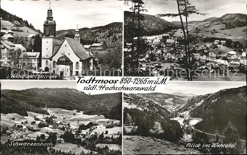Todtmoos Wallfahrtskirche Schwarzenbach Wehratal Kat. Todtmoos