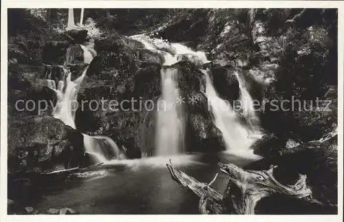 Friedenweiler Wasserfall in Roetenbachschlucht Kat. Friedenweiler