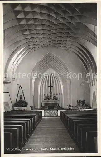 Neu Ulm Stadtpfarrkirche innen Kat. Neu Ulm