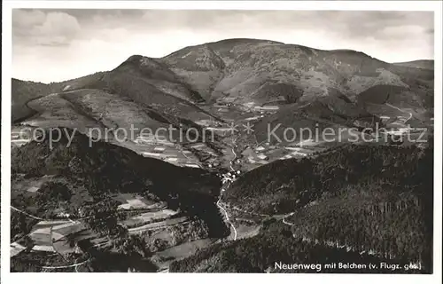 Schoenau Schwarzwald Neuenweg mit Belchen Gasthaus zur Krone Kat. Schoenau im Schwarzwald