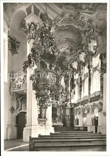 Steingaden Oberbayern Die Wies Wallfahrtskirche innen Kat. Steingaden