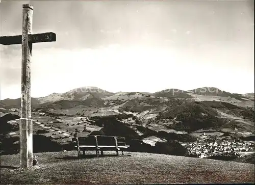 Schoenau Schwarzwald Blick vom Holzerkreuz Kat. Schoenau im Schwarzwald