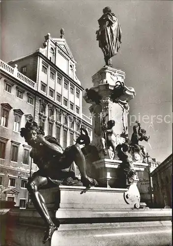 Augsburg Augustusbrunnen mit Rathaus Kat. Augsburg