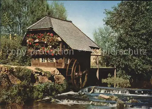 Roetenbach Baden Kleinmuehle am Bach Kat. Friedenweiler