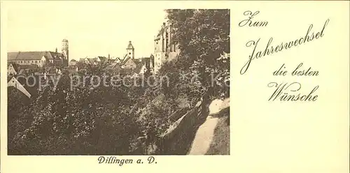 Dillingen Donau Neujahrskarte Kat. Dillingen a.d.Donau