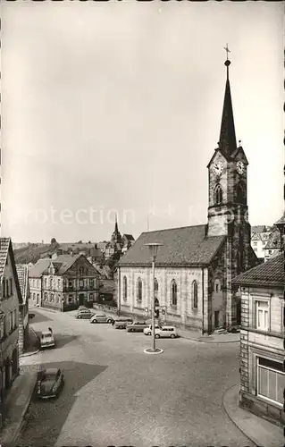 Kronach Oberfranken Kirchenpartie Autos Kat. Kronach