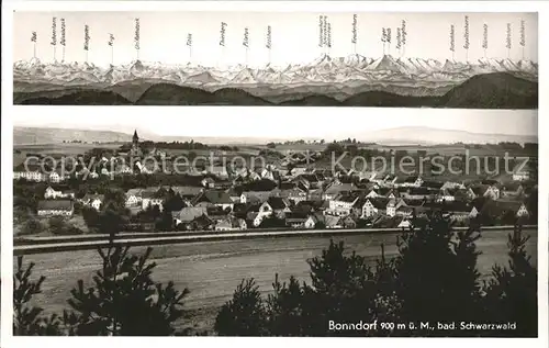 Bonndorf Schwarzwald mit Alpen Kat. Bonndorf