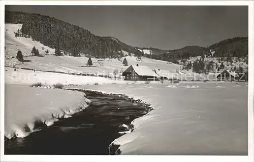 Menzenschwand Gasthaus Fremdenheim zur Linde im Schnee Kat. St. Blasien