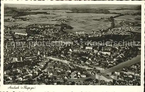 Ansbach Mittelfranken Fliegeraufnahme Kat. Ansbach