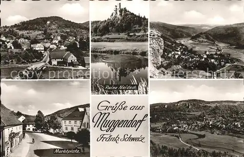 Muggendorf Fraenkische Schweiz Ruine Neideck Marktplatz Kat. Wiesenttal