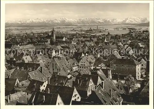 Memmingen Daecher und Alpen Kat. Memmingen