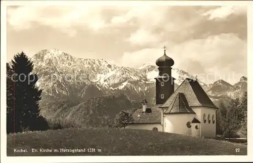 Kochel See Evangelische Kirche Herzogstand / Kochel a.See /Bad Toelz-Wolfratshausen LKR