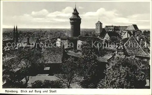 Nuernberg Blick Burg Stadt Kat. Nuernberg