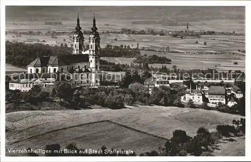 Vierzehnheiligen Blick Stadt Staffelstein Kat. Bad Staffelstein